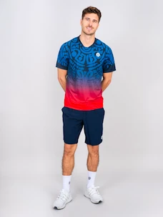 Maglietta da uomo BIDI BADU  Colortwist Tee Dark Blue/Red