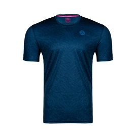 Maglietta da uomo BIDI BADU Falou Tech Tee Dark Blue, Petrol