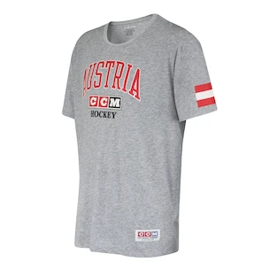Maglietta da uomo CCM  FLAG TEE TEAM AUSTRIA Athletic Grey