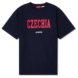 Maglietta da uomo CCM Flag Tee Team CZE Navy
