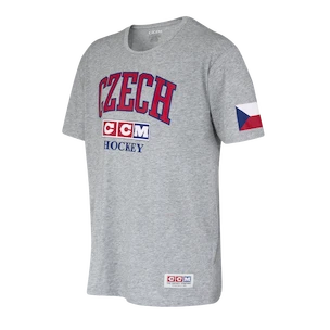 Maglietta da uomo CCM  FLAG TEE TEAM CZECH Athletic Grey