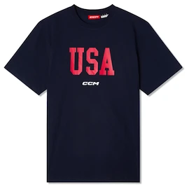 Maglietta da uomo CCM Flag Tee Team USA Navy