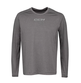 Maglietta da uomo CCM Non Compression LS Tee Grey Senior