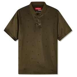 Maglietta da uomo CCM Polo Print Khaki Green