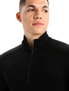 Maglietta da uomo Icebreaker  M 260 Tech LS Half Zip Black
