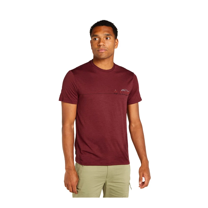 Maglietta da uomo Icebreaker Merino 150 Tech Lite SS T Sing Li Cmp Port XL