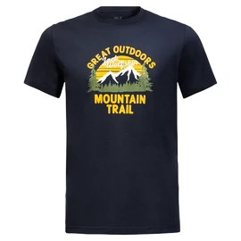 Maglietta da uomo Jack Wolfskin JW Mountain Trail T Night Blue