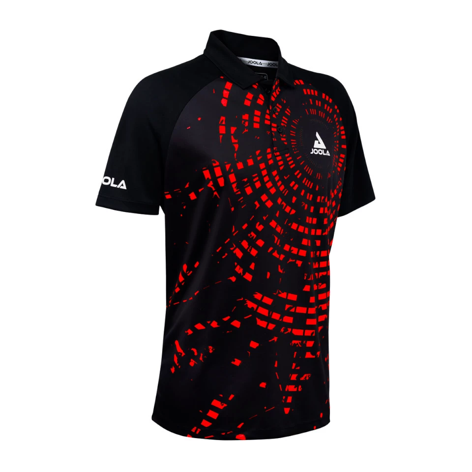 Maglietta da uomo Joola  Shirt Centrela Polo Black/Red