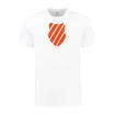 Maglietta da uomo K-Swiss  Hypercourt Logo Tee Jet White/Spicy Orange