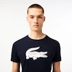 Maglietta da uomo Lacoste  Big Logo Core Performance T-Shirt Navy Blue/White