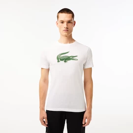 Maglietta da uomo Lacoste Big Logo Core Performance T-Shirt White/Green