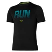 Maglietta da uomo Mizuno  Core Graphic RUN Tee Black