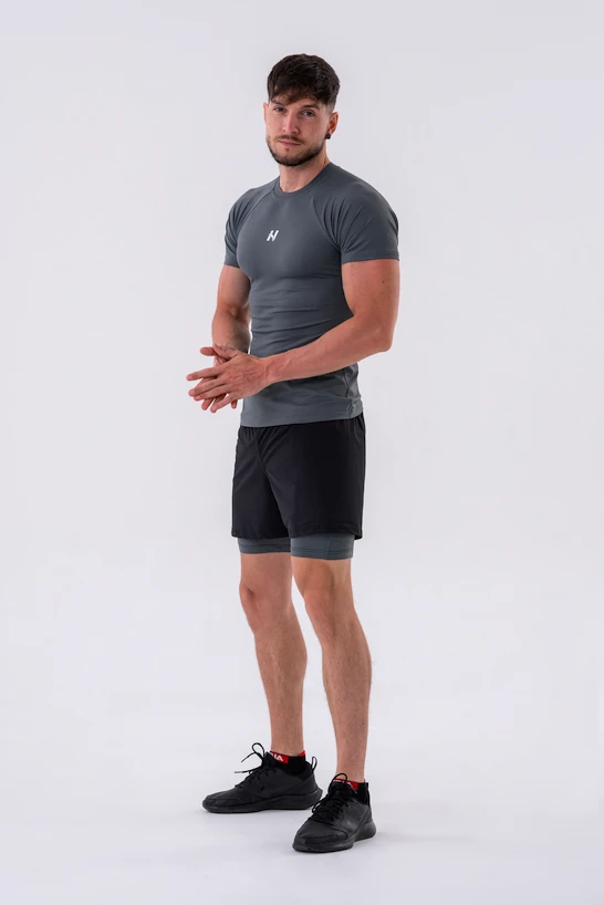 Maglietta da uomo Nebbia  Functional Slim-fit T-shirt 324 grey XL