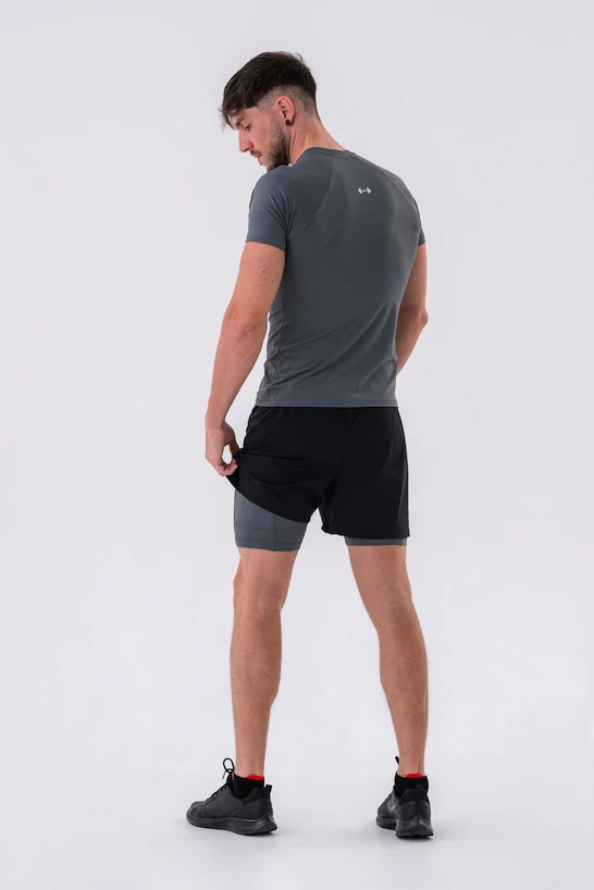 Maglietta da uomo Nebbia  Functional Slim-fit T-shirt 324 grey XL