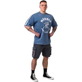 Maglietta da uomo Nebbia NEBBIA x OLYMPIA Washed Oversized T-Shirt GOLDEN AGE 790 blue