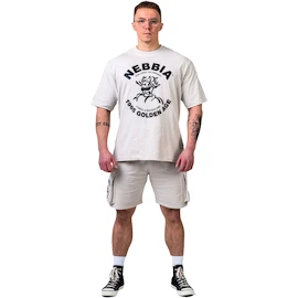 Maglietta da uomo Nebbia NEBBIA x OLYMPIA Washed Oversized T-Shirt GOLDEN AGE 790 light grey