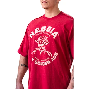 Maglietta da uomo Nebbia NEBBIA x OLYMPIA Washed Oversized T-Shirt GOLDEN AGE 790 red