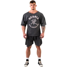 Maglietta da uomo Nebbia NEBBIA x OLYMPIA Washed Rag Top GOLDEN AGE 788 black