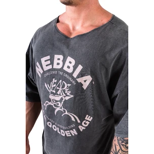 Maglietta da uomo Nebbia NEBBIA x OLYMPIA Washed Rag Top GOLDEN AGE 788 black
