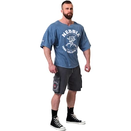 Maglietta da uomo Nebbia NEBBIA x OLYMPIA Washed Rag Top GOLDEN AGE 788 blue