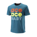 Maglietta da uomo Wilson  Ace Ace Baby Tech Tee Blue Coral