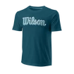 Maglietta da uomo Wilson  Script Eco Cotton Tee-Slimfit Blue Coral