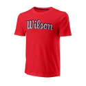 Maglietta da uomo Wilson  Script Eco Cotton Tee-Slimfit Red
