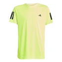 Maglietta per bambini adidas  B Club 3 Stripes Tee Lucid Lemon 116 cm