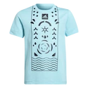 Maglietta per bambini adidas  Boys Printed Tennis Shirt Aqua