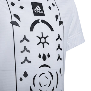 Maglietta per bambini adidas  Boys Printed Tennis Shirt White