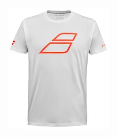 Maglietta per bambini Babolat Strike Cotton Tee Jr White/Strike Red