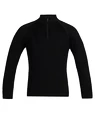 Maglietta per bambini Icebreaker  K 260 Tech LS Half Zip BLACK