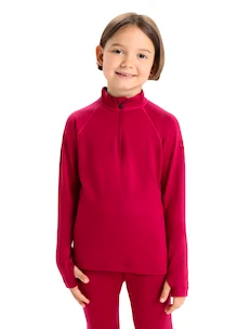 Maglietta per bambini Icebreaker  K 260 Tech LS Half Zip Cherry