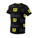 Maglietta per bambini Wilson  All Over Logo Tech Tee B Black