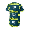 Maglietta per bambini Wilson  All Over Logo Tech Tee B Blue Coral