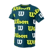 Maglietta per bambini Wilson  All Over Logo Tech Tee B Blue Coral