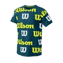 Maglietta per bambini Wilson  All Over Logo Tech Tee B Blue Coral