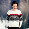 Maglione da donna Ulvang  Marius Round Neck Vanilla/Ulang Red