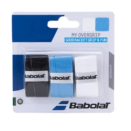 Nastro protezione racchetta Babolat My Overgrip X3 Black/Blue/White