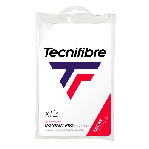 Nastro protezione racchetta Tecnifibre  Contact Pro White 12 Pack