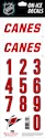 Numeri sul casco Sportstape  ALL IN ONE HELMET DECALS - CAROLINA HURRICANES