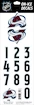Numeri sul casco Sportstape  ALL IN ONE HELMET DECALS - COLORADO AVALANCHE