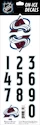 Numeri sul casco Sportstape  ALL IN ONE HELMET DECALS - COLORADO AVALANCHE