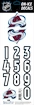 Numeri sul casco Sportstape  ALL IN ONE HELMET DECALS - COLORADO AVALANCHE - DARK HELMET