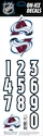 Numeri sul casco Sportstape  ALL IN ONE HELMET DECALS - COLORADO AVALANCHE - DARK HELMET