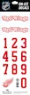 Numeri sul casco Sportstape  ALL IN ONE HELMET DECALS - DETROIT RED WINGS