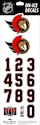 Numeri sul casco Sportstape  ALL IN ONE HELMET DECALS - OTTAWA SENATORS