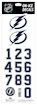 Numeri sul casco Sportstape  ALL IN ONE HELMET DECALS - TAMPA BAY LIGHTENING