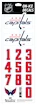 Numeri sul casco Sportstape  ALL IN ONE HELMET DECALS - WASHINGTON CAPITALS