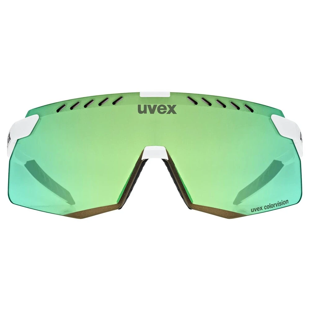Occhiali sportivi Uvex  Pace Stage S Cv White Matt/Mir.Green  (S5330738886)